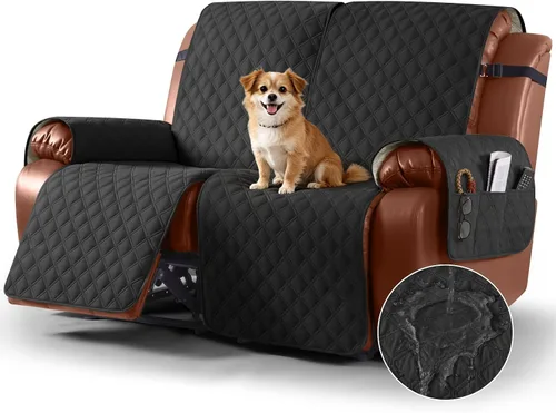 Vista 10 de Ruaozz Funda impermeable para sofá reclinable, lavable, funda antideslizante de 1 pieza, protector de muebles con correas elásticas, bolsillo