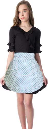 Vista 3 de LSparhes Delantales para mujer con bolsillos, estilo vintage, retro, sexy, bonito, jardín, cocina, cocina, sirvienta, cintura
