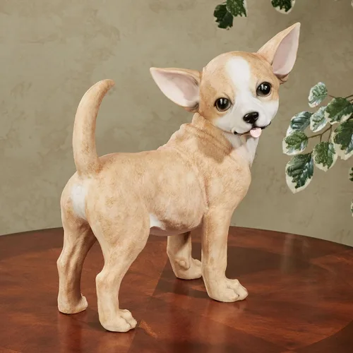 Vista 2 de Touch of Class Encantado Chihuahua Perro Adorable Escultura de Mesa Tawny