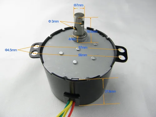 Vista 6 de CHANCS motor eléctrico síncrono de la CA 110V 1/1.2RPM del motor de baja velocidad 50KTYZ pequeño