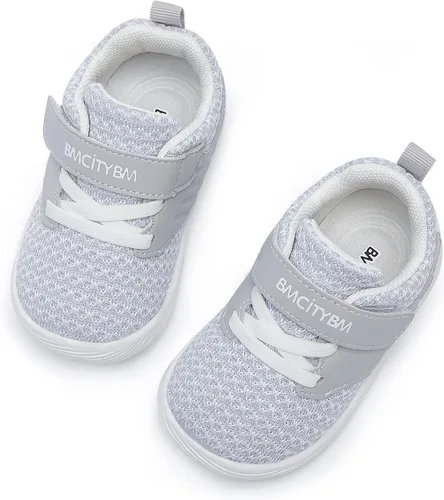 Vista 3 de BMCiTYBM Zapatos para caminar de malla transpirable para bebés, niños y niñas, ligeros, antideslizantes, para primeros pasos, 6, 9, 12, 18, 24 meses