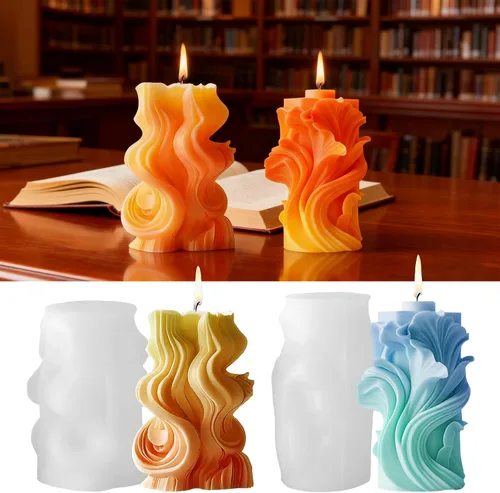 Vista 17 de Moldes 3D de fantasmas de Halloween para hacer velas, fundición de resina y decoración de bricolaje Halloween 3D ghost mold, reusable & flexible