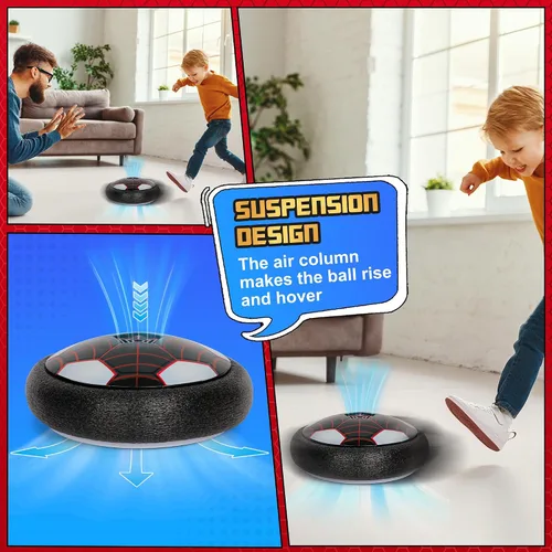 Vista 6 de Balón de Fútbol Flotante, Paquete de 2 - Juguetes de Fútbol de Interior para Niños, Juegos Deportivos Geniales para Niños y Niñas, Regalos