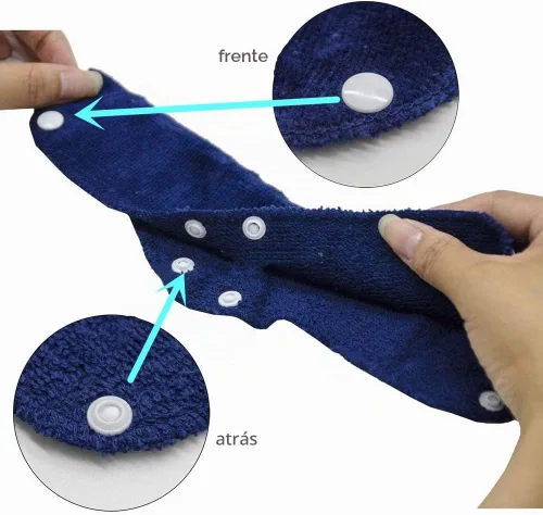 Vista 2 de Vincha antisudor para casco, forro de algodón para casco, vinchas antisudor reutilizables para casco (Azul)