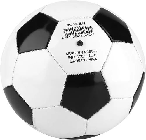 Vista 3 de KIMISS Balón de fútbol de fútbol - Tamaño 5 pelota de entrenamiento de equipo - Diseño blanco y negro premium - Equipo de entrenamiento de fútbol