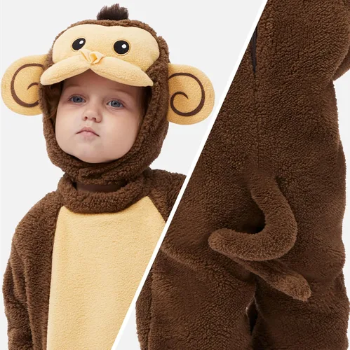 Vista 4 de Spooktacular Creations Halloween Monkey Costume Toddler, Kids Monkey Costume for Baby Halloween Animal Dress Up Party