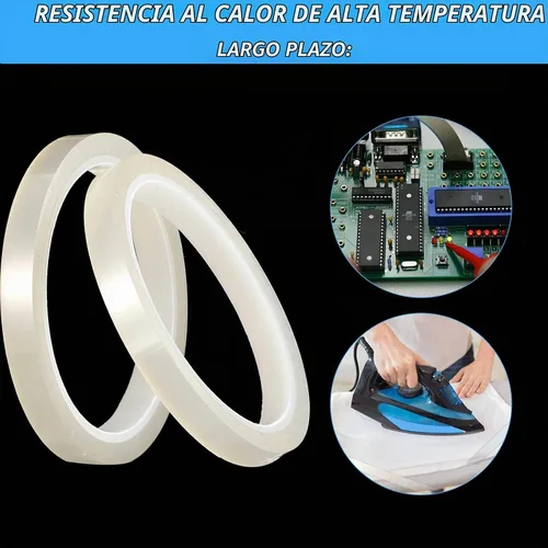 Vista 6 de Zonon Cinta térmica transparente de 108 pies para sublimación y transferencia de calor, resistente a altas temperaturas, ideal para placas