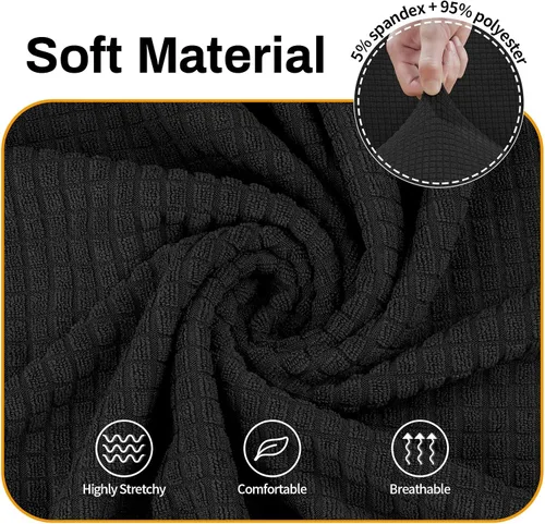 Vista 3 de Asnomy Fundas de sofá para sofá de 2 cojines, fundas elásticas para sofá biplaza, protector de mascotas, fundas de muebles para perros y gatos, tela