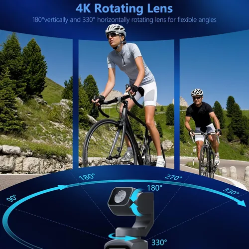Vista 5 de Cámara de bolsillo 4K para vlogging, cámara de vlogging de 75MP con lente 2-Pavonado