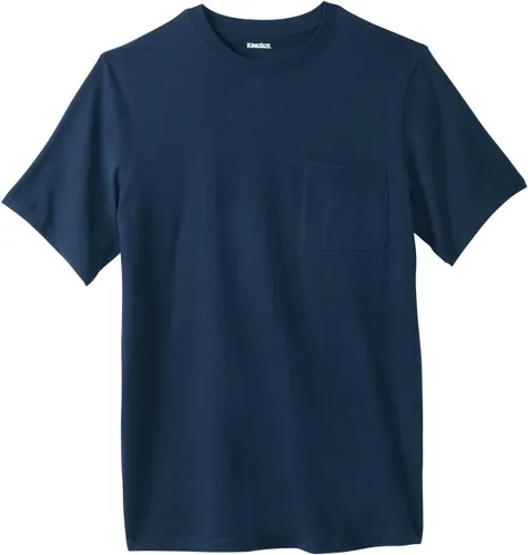 Vista 7 de KingSize Big & Tall Shrink-Less - Camiseta ligera, con cuello redondo, con bolsillo para hombre Gris Caliente Carbón