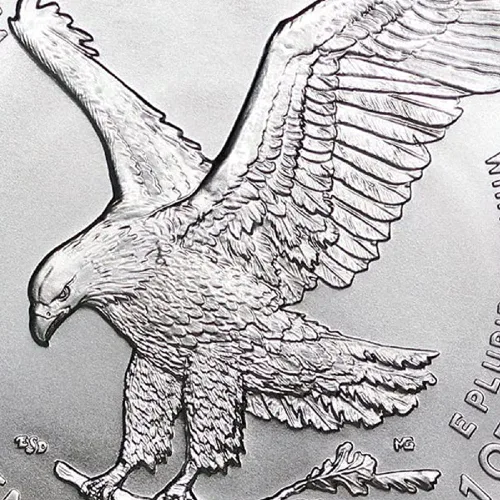 Vista 6 de Moneda Águila Americana de Plata 2026-1 oz Brillante Sin Circular con Certificado de Autenticidad $1 Vendedor BU