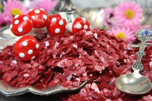 Vista 6 de Rojo - Cinabrio - Copos de mica natural - 311-4325 (bolsa de 1/4 oz)