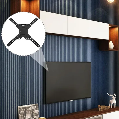 Vista 4 de Hemobllo Soporte telescópico de montaje en pared para televisores, pantallas grandes, giratorio, retráctil, de acero laminado en frío, soporte