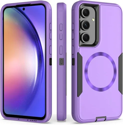 Vista 35 de Funda diseñada para Samsung Galaxy S22 Ultra, magnética, protección contra caídas de servicio pesado, protección de doble capa, compatible