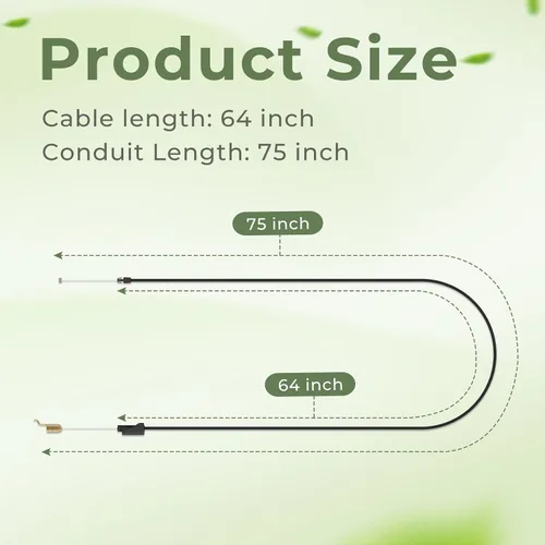 Vista 2 de 946-05209B Cable de control de velocidad compatible con cortacésped Cub Cadet Z SC IP HW HW EQ EQ E 500 300 y MTD 12ABB22J799, repuesto de cable