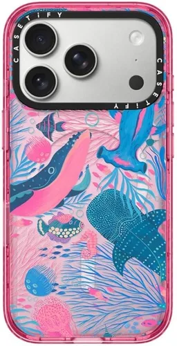 Vista 72 de CASETiFY Impact iPhone Air Case [Delgada/Compatible con Magsafe / 8.2 ft. Protección contra Caídas de Grado Militar 4X] - Lazos - Rosa Arcos