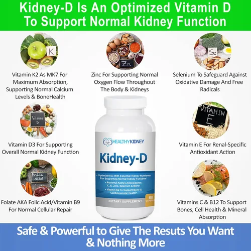 Vista 4 de Kidney Restore Suplemento de limpieza renal y salud renal + suplemento de riñón D