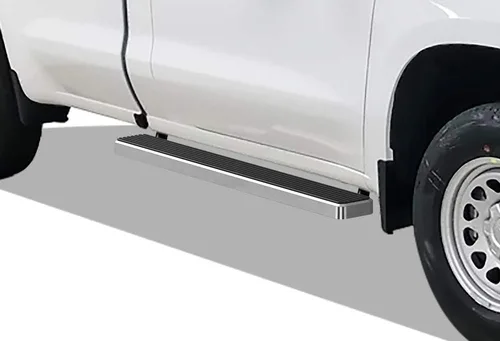 Vista 11 de APS Estribos negros compatibles con Chevy Silverado GMC Sierra 1500 2019-2025 Regular Cab y Silverado 1500 LTD Sierra 1500 LD 2022 y 2500 3500