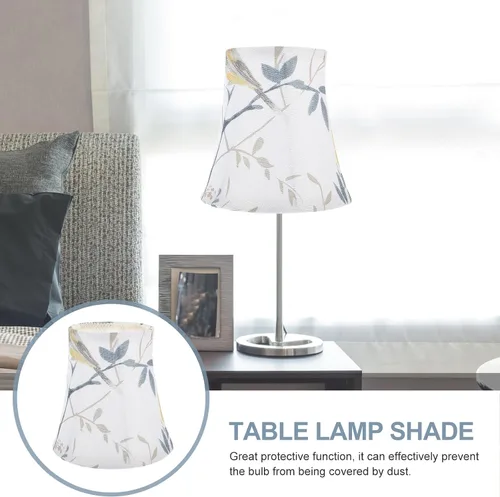 Vista 2 de Angoily Pantalla de tela para lámpara de mesa E27, cubierta de luz de 5.85 pulgadas, repuesto de material de lino suave, decoración de dormitorio