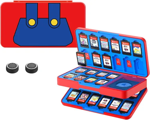 Vista 7 de JINGDU 40-Slot Traceable Switch Game Case Compatible with Nintendo Switch Games, Holds 40 Switch Game Cards and 24 Micro SD Cards, with Hidden