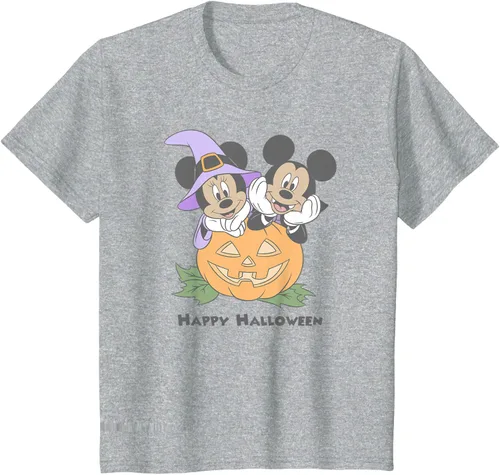 Vista 38 de Disney Mickey and Friends Halloween Pumpkin Mickey & Minnie Camiseta Blanco