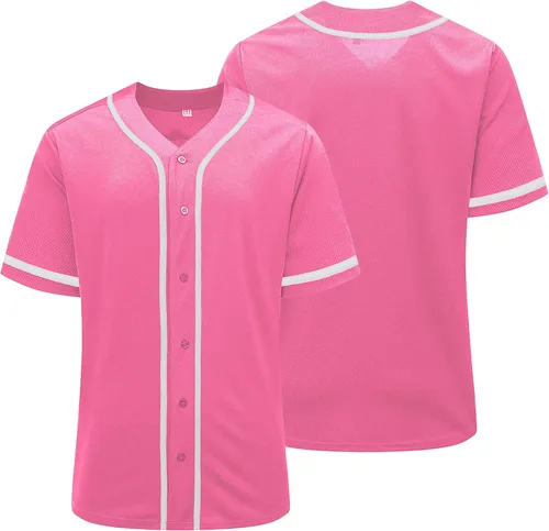 Vista 10 de Camiseta de béisbol para hombres y mujeres, uniformes deportivos hipster hip hop, camisas de manga corta para camisa personalizada con botones