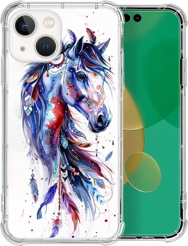 Vista 14 de CARLOCA Funda compatible con iPhone 7 Plus para niña, transparente con increíble diseño de nebulosa espacial, diseño de plástico a prueba de golpes