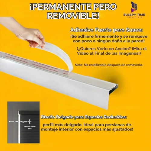 Vista 7 de Tiras de bloqueo de luz – Blancas 152 cm, Juego de 2 – Bloqueador de luz para persianas enrollables y cortinas de celulosa – Bloqueador de luz