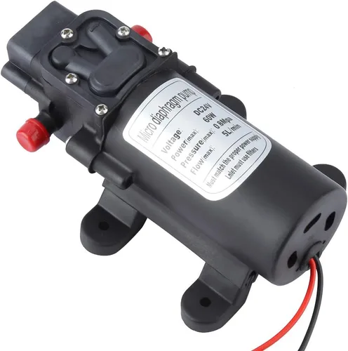Vista 7 de Acogedor Bomba de diafragma 24V 60W, bomba de diafragma de presión de agua 5L/m, fácil de instalar, para pulverización de agua, pulverización