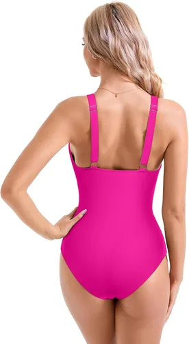 Vista 3 de SUUKSESS Traje de baño sexy de malla con control de abdomen para mujer