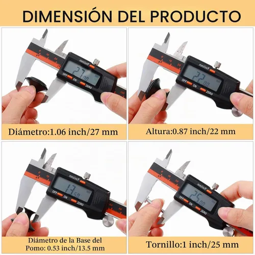 Vista 2 de Ripeng 36 pomos redondos para gabinetes de cocina, manijas de cajón de hardware con tornillos para muebles de dormitorio (1.06 pulgadas)