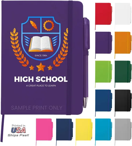 Vista 10 de Cuaderno Diario Personalizado – Cuaderno Personalizado de 5" x 7" (5 x 7 pulgadas) con Nombre, Texto o Logotipo – Diario Personalizado de 100