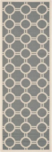Vista 3 de SAFAVIEH Courtyard Collection CY6924 - Alfombra decorativa para interiores y exteriores, impermeable, fácil de limpiar, 2 pies 3 pulgadas x 6 pies 7