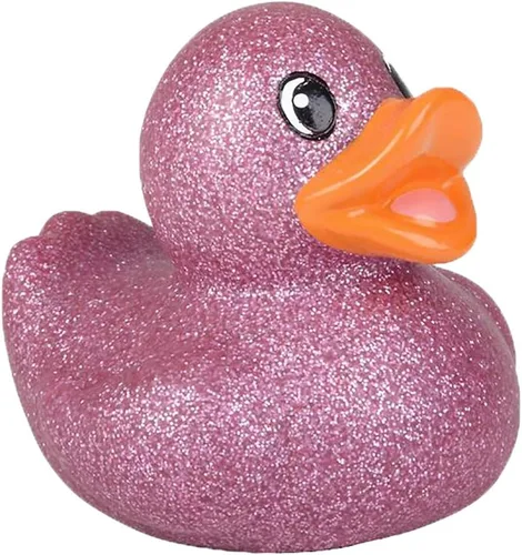 Vista 9 de Surtido de 5 patos de goma con purpurina de 2 pulgadas para niños, regalos de cumpleaños, baby showers, actividades de playa y piscina, 2 pulgadas