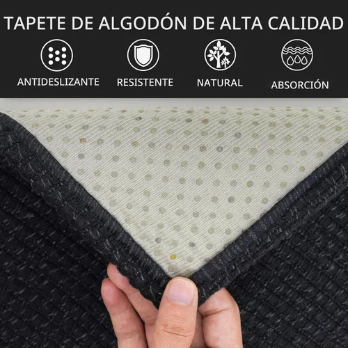 Vista 6 de KOZYFLY - Tapetes de pasillo, lavables, con respaldo de goma antideslizante, tapete de algodón para pasillo interior, entrada, puerta trasera