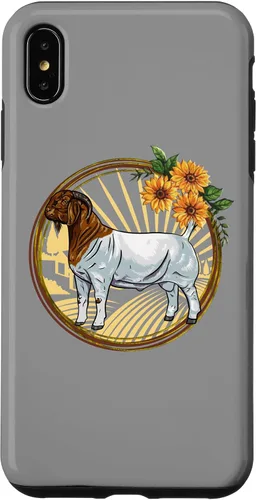 Vista 7 de Funda con borde de girasol para iPhone 15 Meat Goat Boer Buck