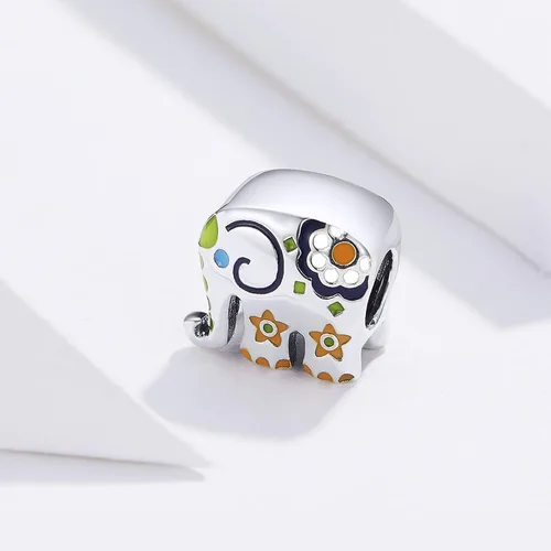 Vista 4 de WOSTU Dije de plata de ley 925 con diseño de elefante, gato y mariposa, joyería para mujeres y niñas, pulsera con dije colgante, regalo