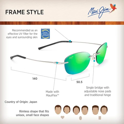 Vista 6 de Maui Jim Gafas de sol polarizadas Aki Aki para hombre y mujer