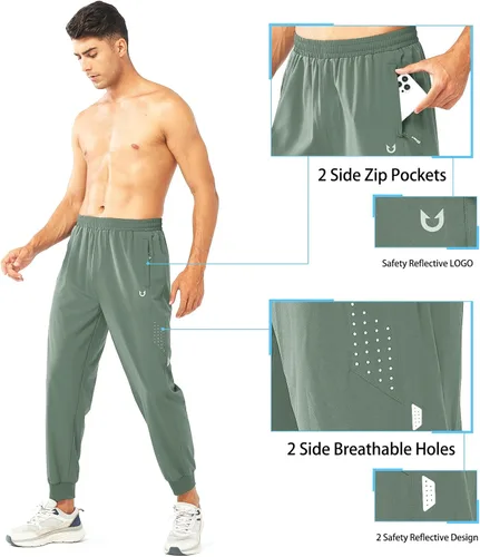 Vista 3 de NORTHYARD Pantalones deportivos para correr para hombre, ligeros, de secado rápido, para gimnasio, deportes activos, entrenamiento en pista