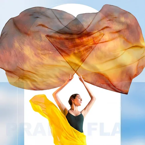 Vista 5 de Jetec 2 banderas de adoración de 74 x 55 pulgadas para danza, iglesia, alabanza, danza, con varilla flexible, semicírculo, ala de ángel