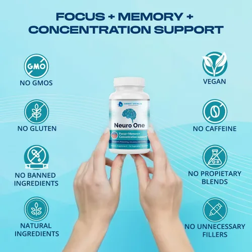Vista 6 de Suplemento de apoyo cerebral neurocerebral para la memoria, suplemento de apoyo cognitivo, mejora la concentración, el estado de ánimo, la claridad