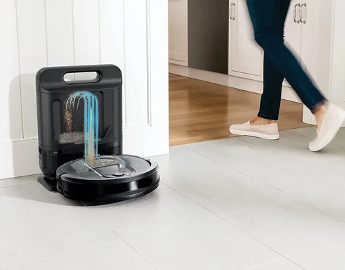 Vista 2 de Shark AV1010AE IQ Robot Aspiradora con Base de Autovaciado XL, Sin Bolsa, Capacidad de 45 Días, Navegación Avanzada, Alexa y Wi-Fi, Cepillo