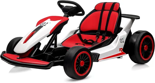 Vista 14 de Litake Go Kart eléctrico para niños de 24 V, batería de 7 Ah para niños de Negro