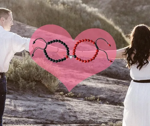Vista 2 de XIANNVXI Pulseras para parejas, para él y ella, regalos a juego, pulseras de joyería