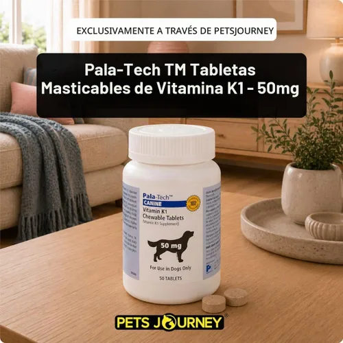 Vista 2 de Pala-Tech - Tabletas masticables de vitamina K1 para perros, contadores de hipoprotrombinemia, suplemento de vitamina K1 para perros con sabor a