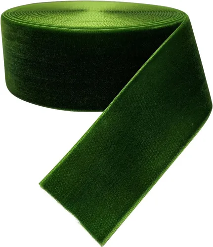 Vista 21 de Chenkou Craft 5 yardas de cinta de terciopelo para decoración navideña y embalaje artesanal