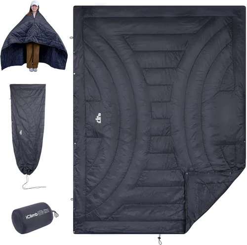 Vista 18 de iClimb - Manta de camping ultraligera y compacta con aislamiento Thinsulate 3M