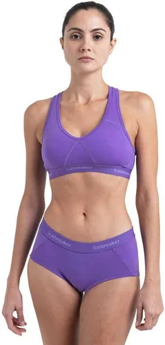Vista 12 de Icebreaker Womens Sprite Racerback Sports Bra Negro