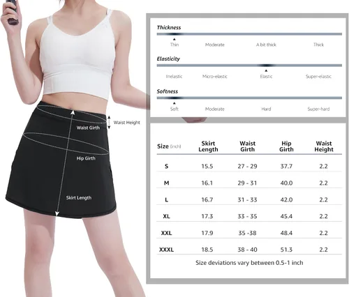 Vista 7 de CAMEL CROWN Falda pantalón de golf con pantalones cortos para mujer