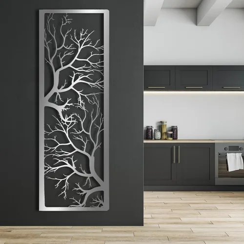 Vista 6 de Arte de pared de árbol de la vida, arte de pared de árbol de metal, letrero de árbol, decoración de pared de metal, decoración de pared de rama